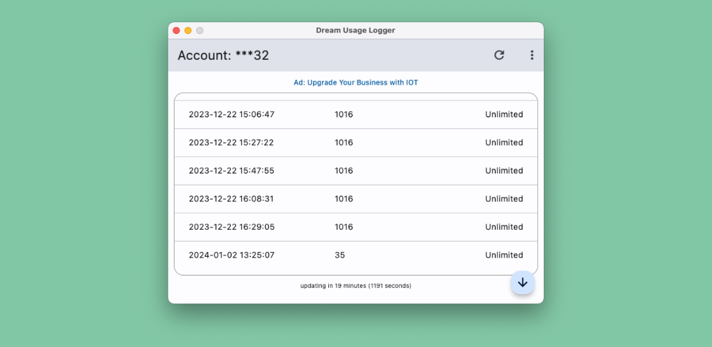 Dream Usage Logger